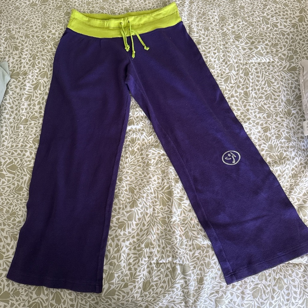 Zumba Fitness Women's Purple and Yellow Leggings